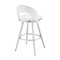 Armen Living Lottech Swivel Bar Stool in Brushed Stainless Steel with White Faux Leather 840254335424 - alternate 9